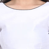 Paper White Dupioni A line Women's Office Party Dress 