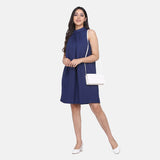 Royal Blue Round neck Sleeveless Women's Evening Dress