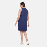 Royal Blue Round neck Sleeveless Women's Evening Dress