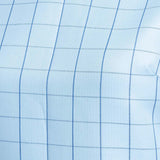 Sky Blue Windowpane Check Poly Cotton Sheath Dress